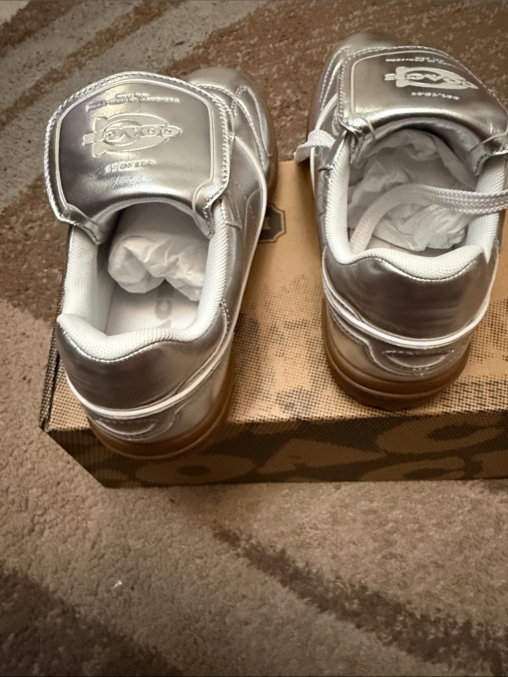 Coach Silver Metallic Sneakers - Picture 6 of 8